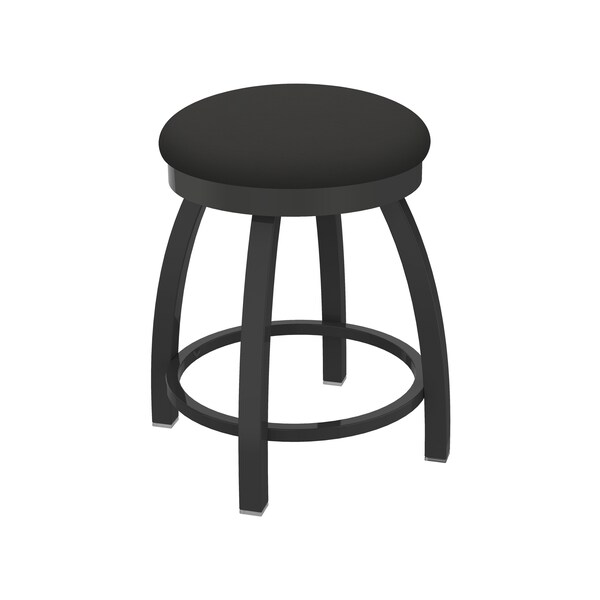 18" Swivel Vanity Stool, Pewter Finish, Canter Iron Seat